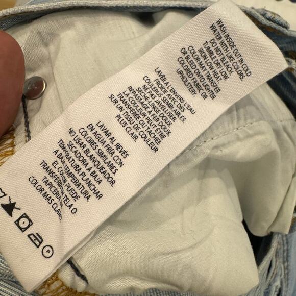 FRAME Le Jane Raw Hem High Waist Crop Wide Leg Jeans Temecula Rips Size 25 NWT - Picture 7 of 11